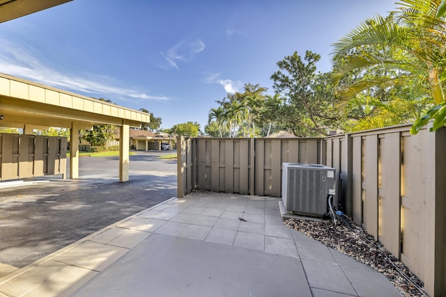 view of patio with cooling unit