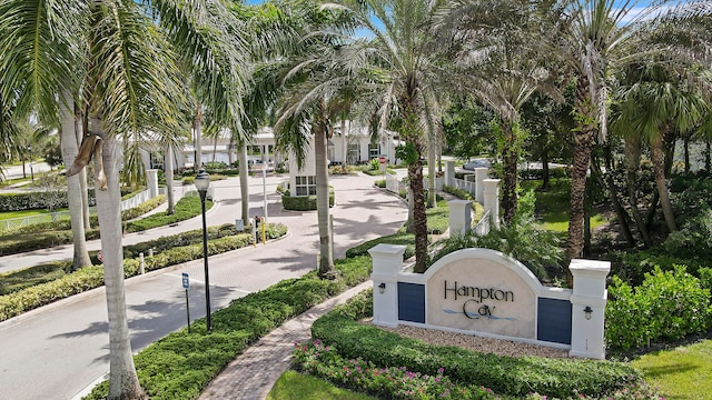 view of community sign