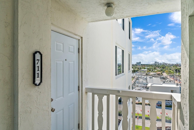 exterior space with a balcony