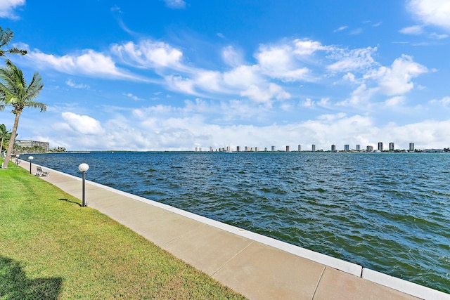 view of water feature