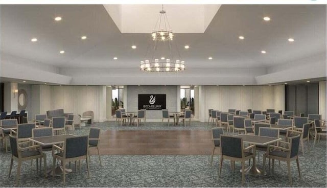 dining room featuring an inviting chandelier