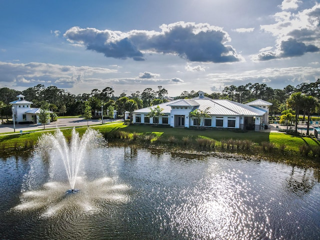 view of water feature