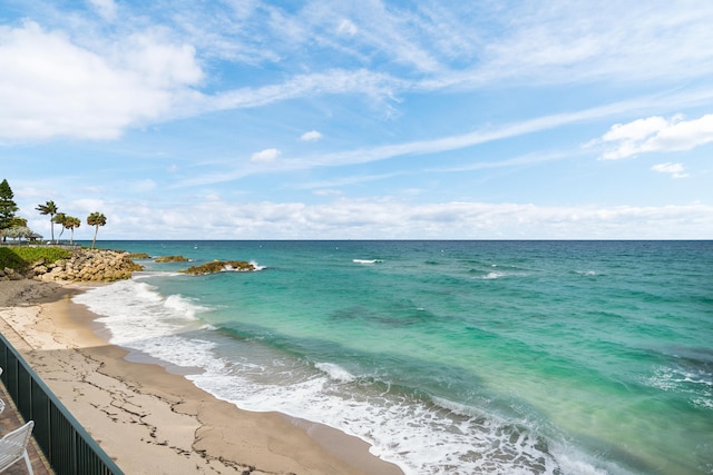 water view featuring a view of the beach