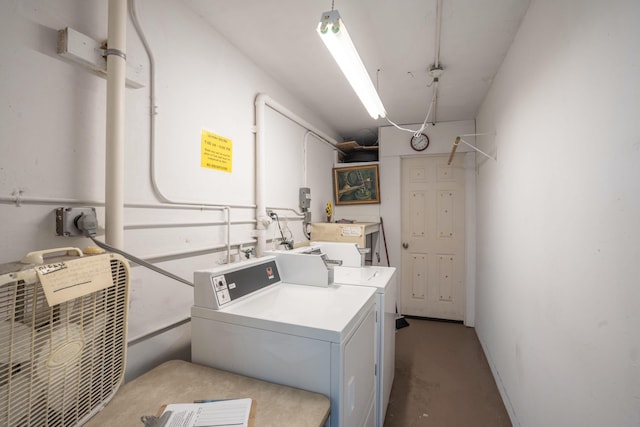 laundry room featuring washer and dryer