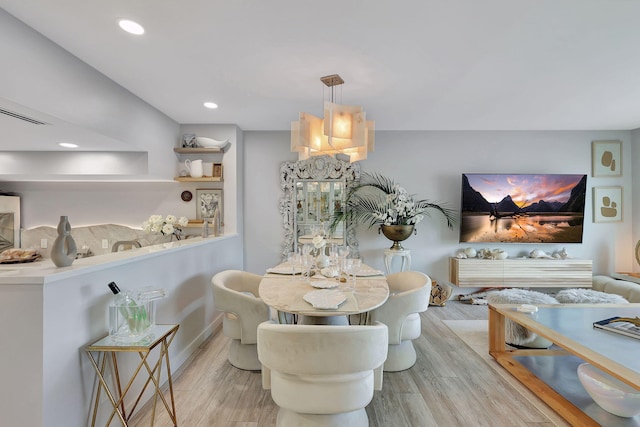 living room with light hardwood / wood-style floors