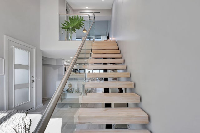 interior space featuring light hardwood / wood-style flooring