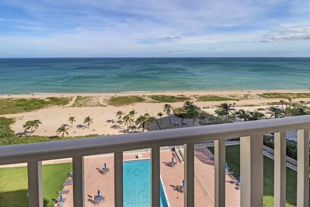 water view with a beach view