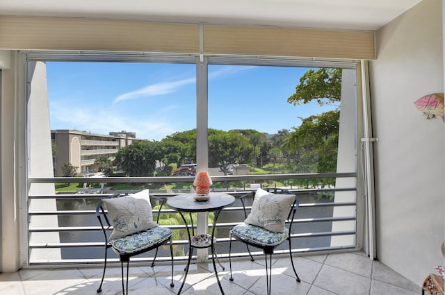 view of sunroom