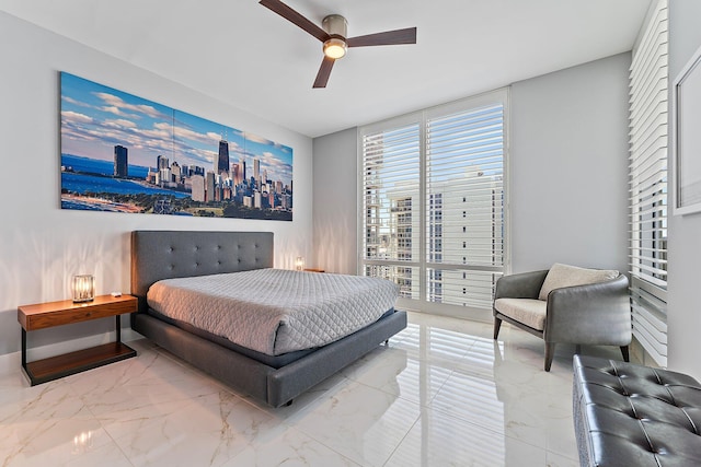 bedroom with ceiling fan