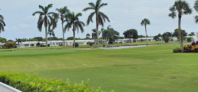 view of home's community with a lawn