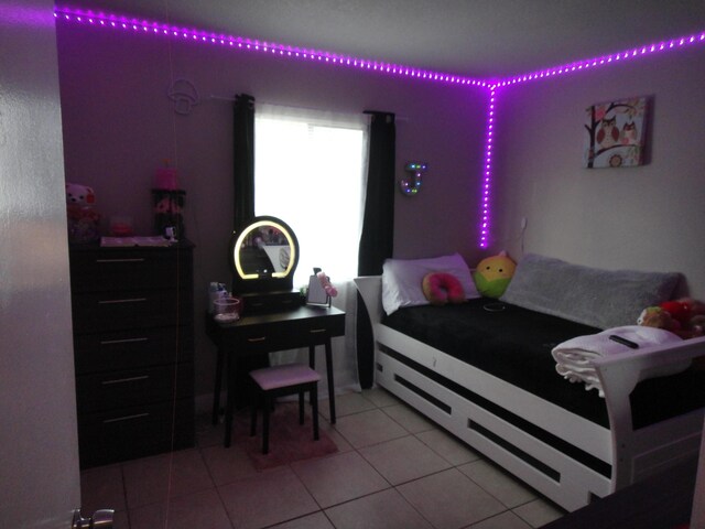 view of tiled bedroom