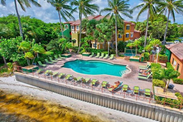 view of pool with a patio