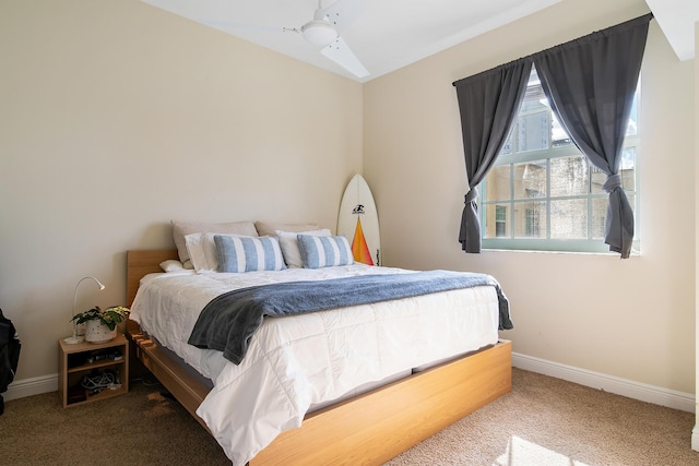 view of carpeted bedroom