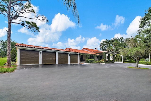 view of front facade with a garage