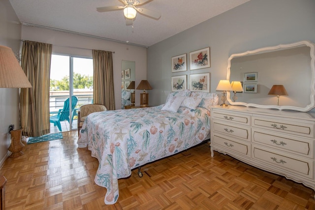 6289 Lear Dr Unit 301, Lake Worth, FL 33462 - bedroom featuring a ceiling fan and access to outside
