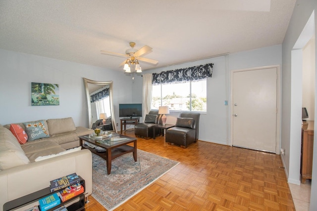 6289 Lear Dr Unit 301, Lake Worth, FL 33462 - living area featuring ceiling fan and plenty of natural light