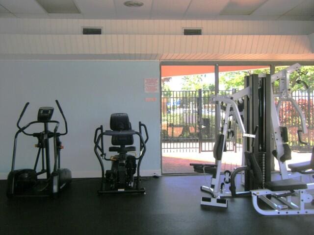 view of workout area