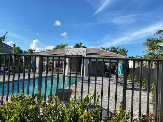 view of pool featuring a patio area