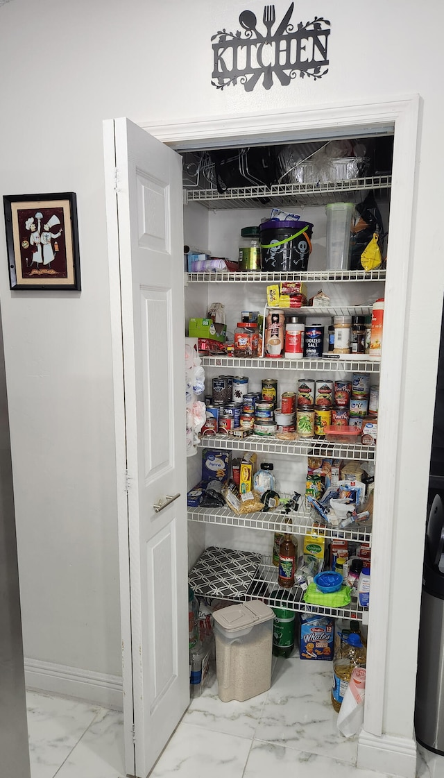 view of pantry