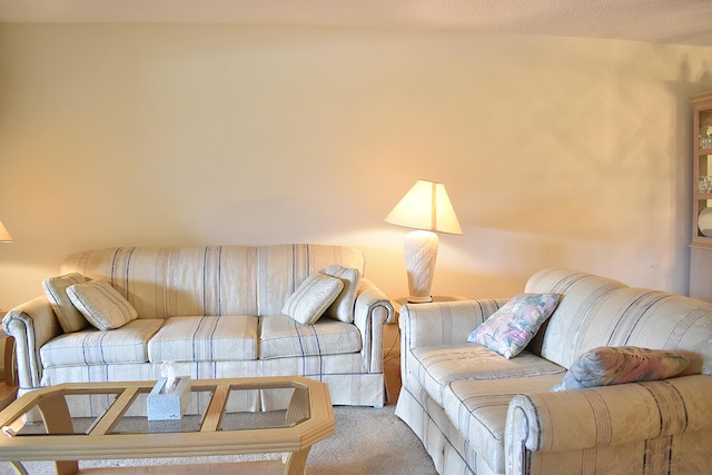 living room with carpet