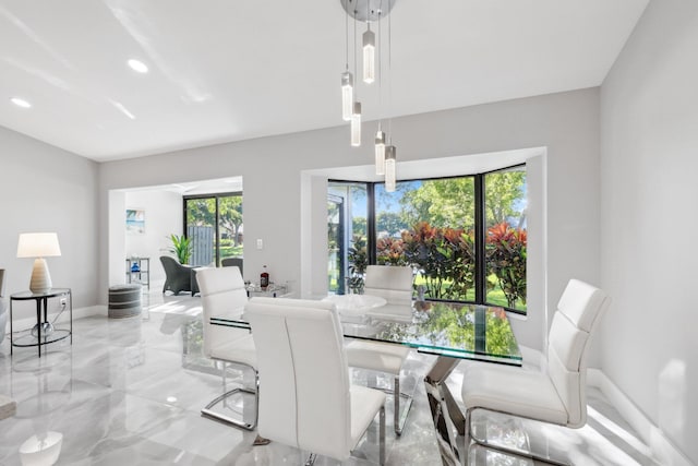 view of dining room