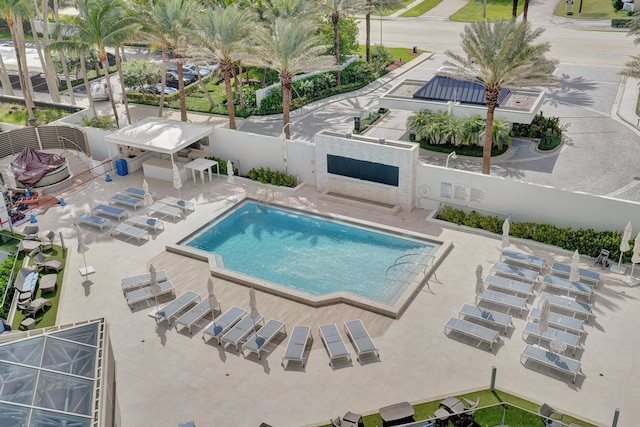 view of pool with a patio area