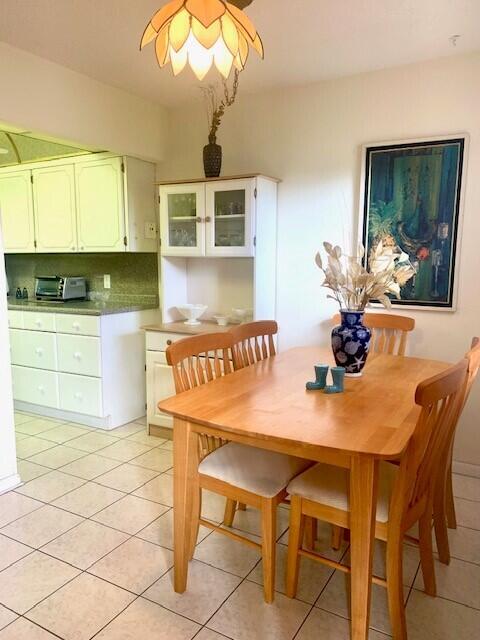 view of tiled dining area