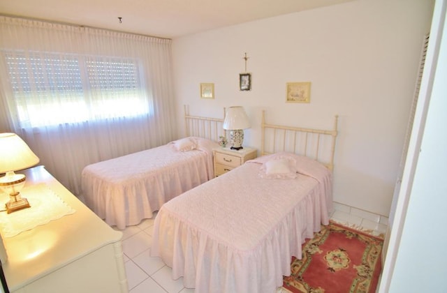 view of tiled bedroom