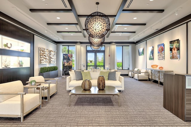 10571 SW Sunray St, Port Saint Lucie, FL 34987 - building lobby featuring coffered ceiling and beam ceiling
