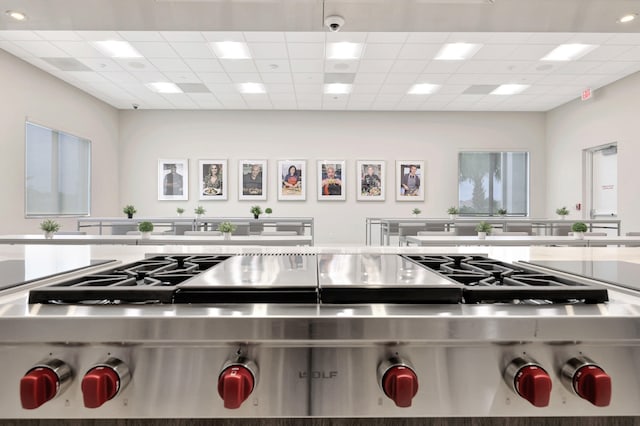 kitchen with a drop ceiling