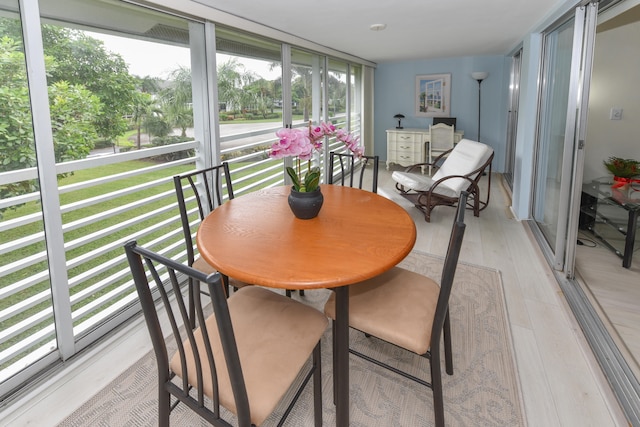 view of sunroom