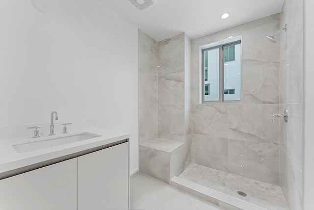 485 E Royal Palm Rd Unit 204, Boca Raton, FL 33432 - full bathroom with tiled shower and vanity