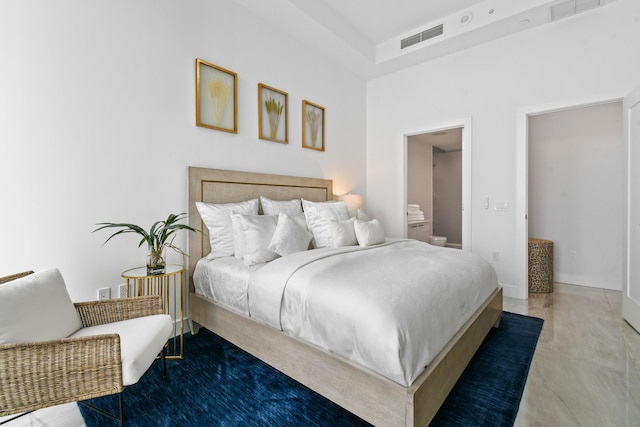 bedroom with visible vents