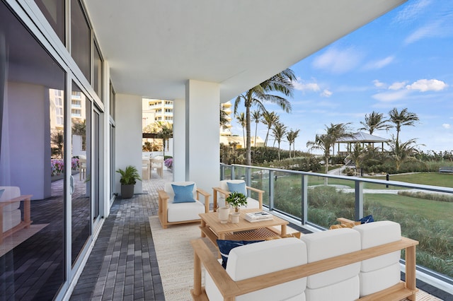 balcony with an outdoor living space