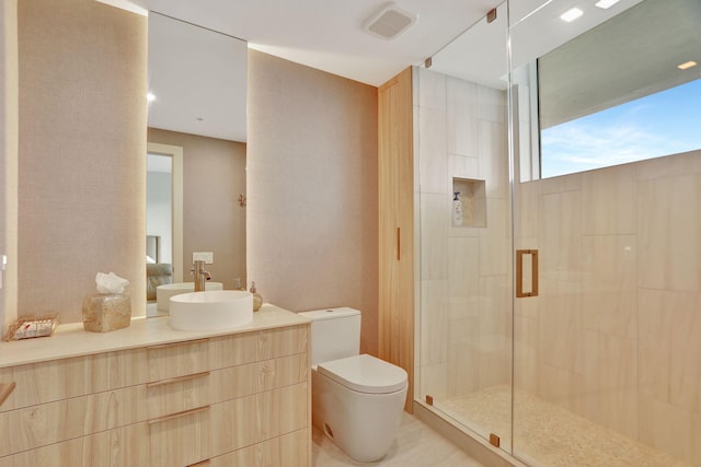 704 N Ocean Blvd Unit 602, Pompano Beach, FL 33062 - full bath featuring toilet, a shower stall, and vanity
