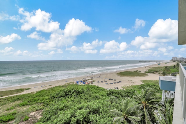 water view featuring a beach view