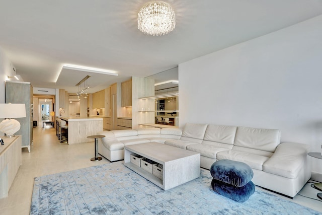 704 N Ocean Blvd Unit 602, Pompano Beach, FL 33062 - living area with a chandelier
