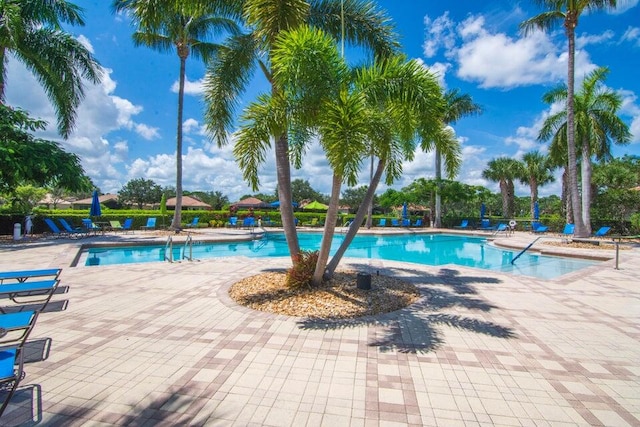 view of pool with a patio area