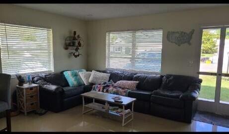 living room featuring plenty of natural light