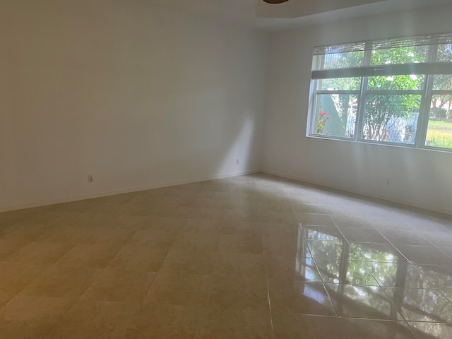 view of tiled spare room