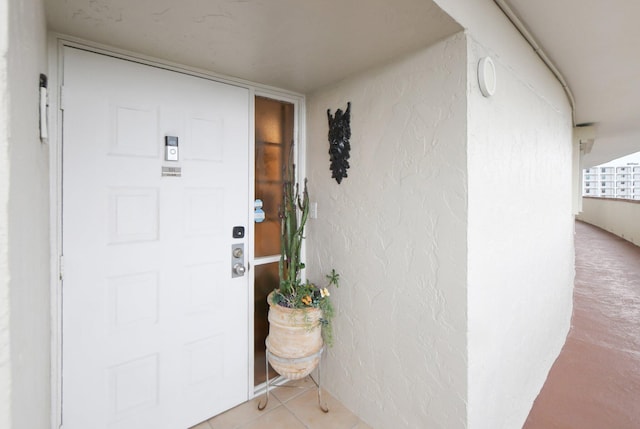 view of doorway to property