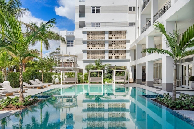 view of pool with a patio area