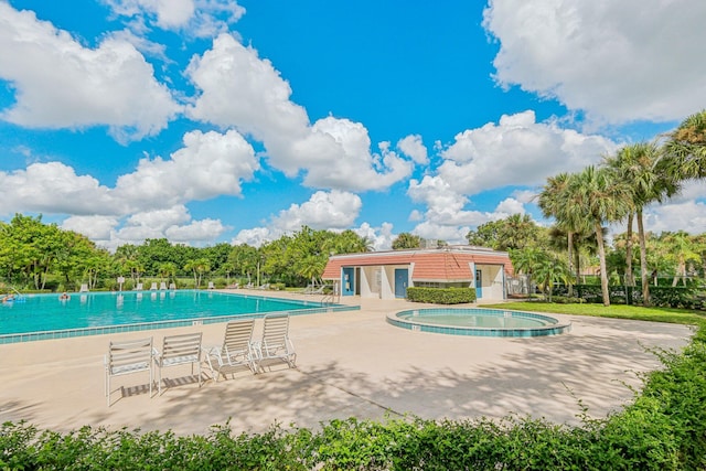 view of pool with a patio area