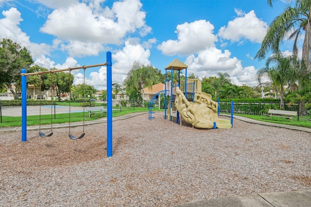 view of jungle gym