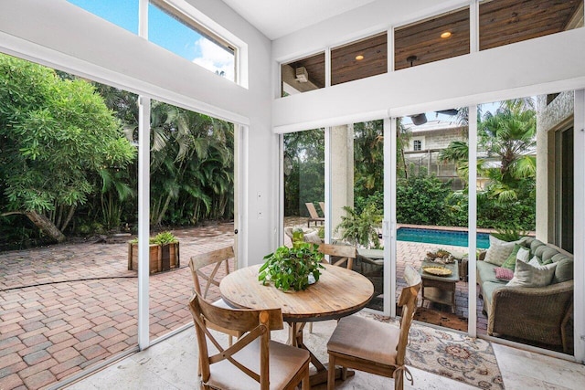 view of sunroom