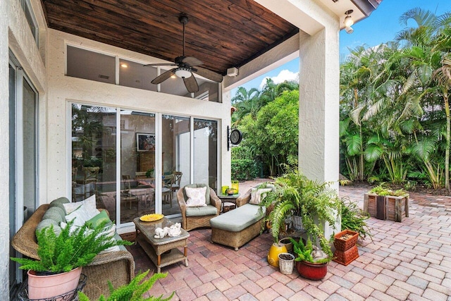 414 NW 13th St, Delray Beach, FL 33444 - view of patio / terrace featuring a ceiling fan
