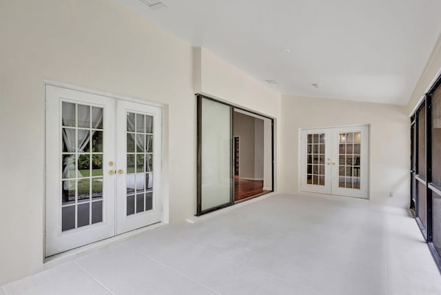 interior space featuring french doors