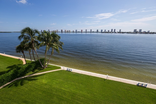 view of water feature