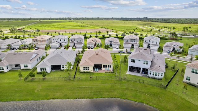 drone / aerial view with a rural view