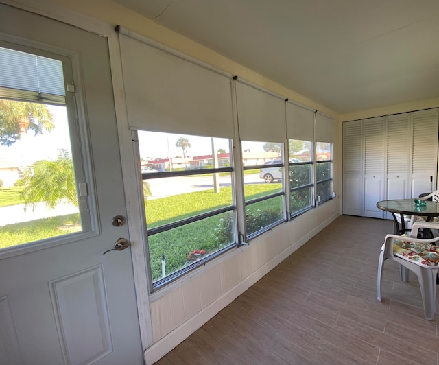 view of sunroom